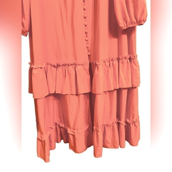 Women's  Layered Ruffle Maxi Dress - Picture 9 of 13